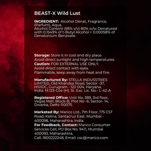 PureSense BEAST-X Wild Lust Perfume for Men
